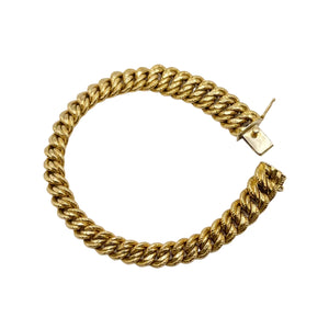 Bracelet Maille Américaine en Or Jaune 18k