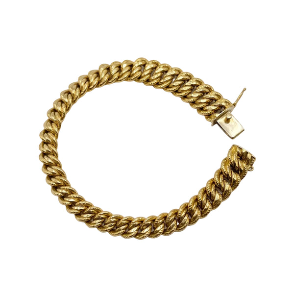 Bracelet Maille Américaine en Or Jaune 18k