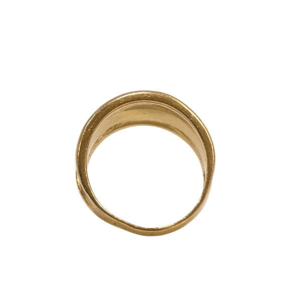 Bague éléphants en or jaune 18k Taille : 59