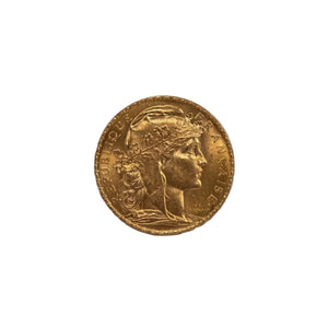 Pièce en or jaune 20 Francs Coq Marianne 22k