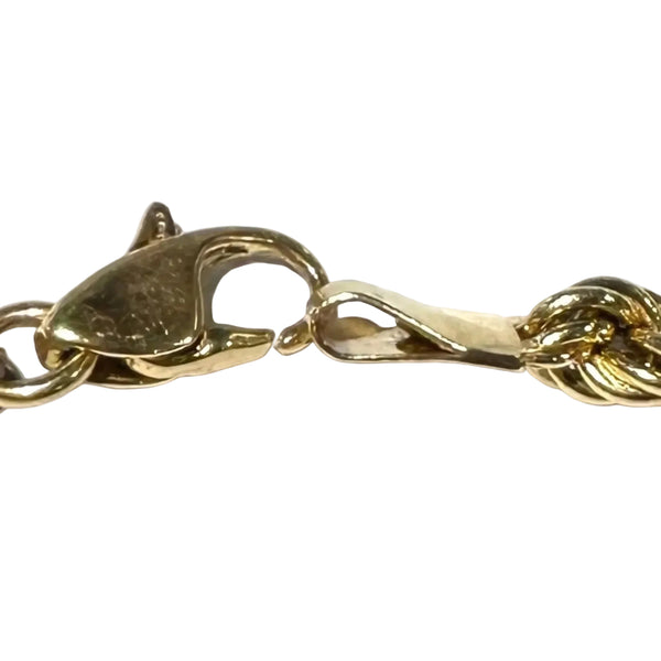 Bracelet chaîne corde en or jaune 18k