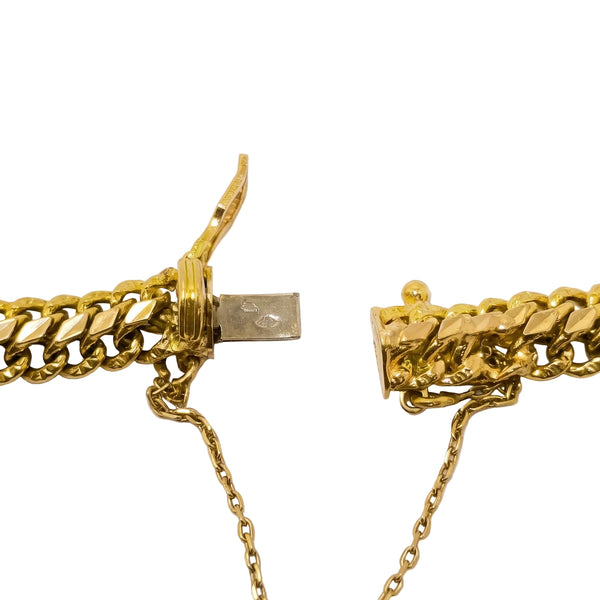 Bracelet Gourmette Maille Américaine en Or Jaune 18 Carats