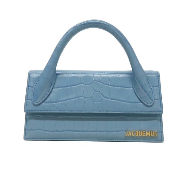 Sac Jacquemus Chiquito long en cuir croco