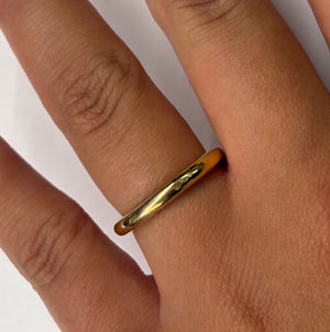 Bague Jonc Or Jaune avec Tête d'Aigle 18K Taille 51