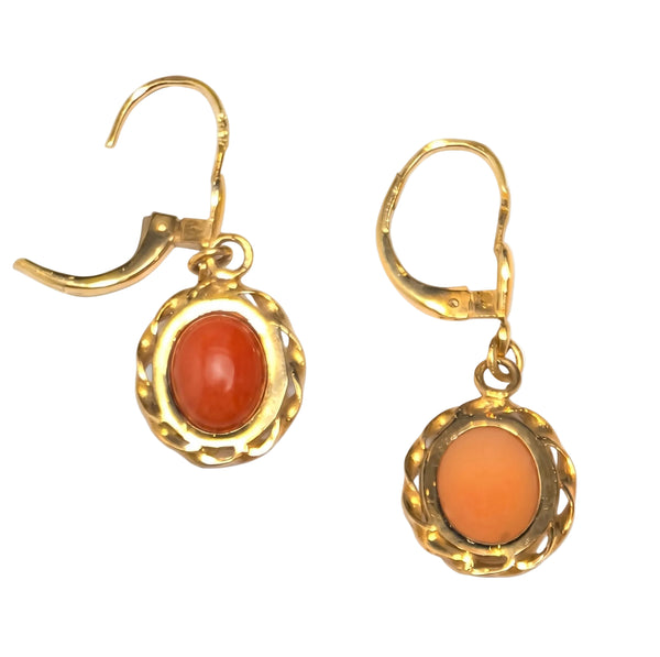 Boucles d'oreilles dormeuses en or jaune 18k