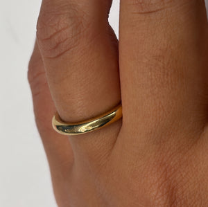 Bague Jonc Or Jaune avec Tête d'Aigle 18K Taille 51