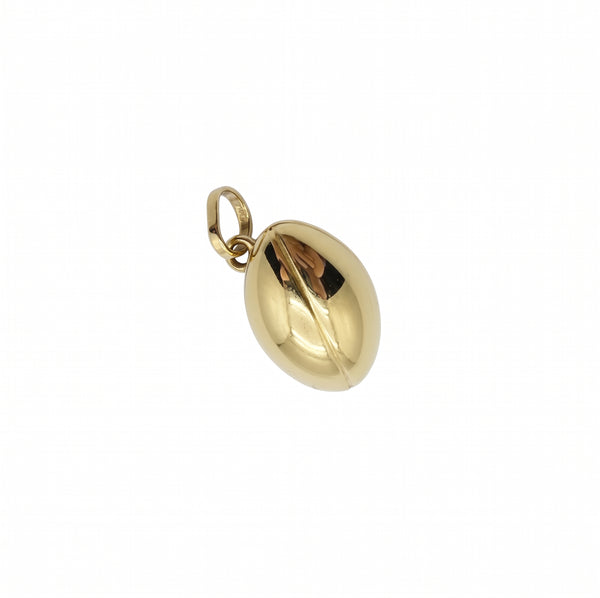 Pendentif Ballon de Rugby en Or Jaune 18k