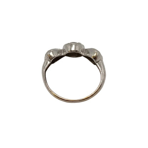 Bague Tank en Or Gris 18k avec Zirconium - Taille  50