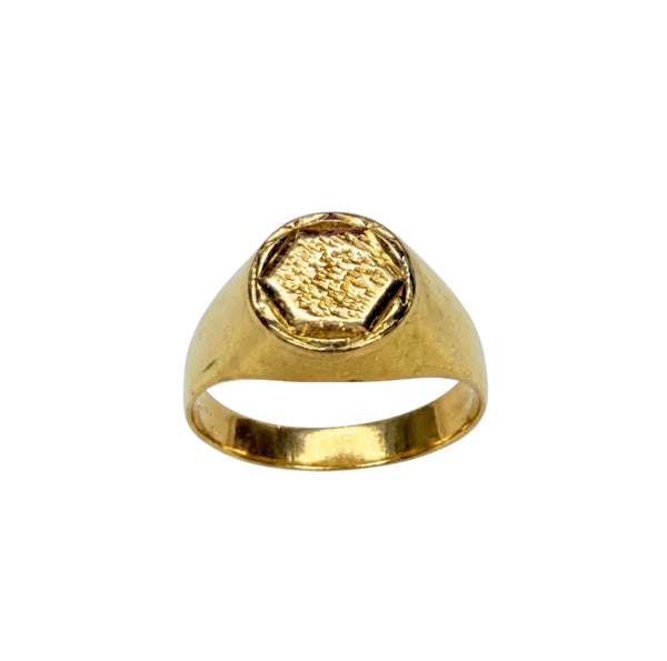 Chevalière en or jaune 18k Taille 54