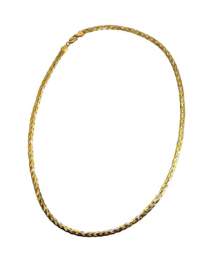 Collier Princesse Tressé Trois Ors 18 Carats