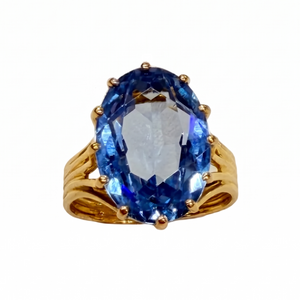 Bague avec Topaze en Or Jaune 18K
