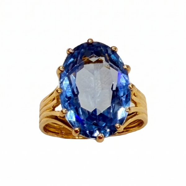 Bague avec Topaze en Or Jaune 18K