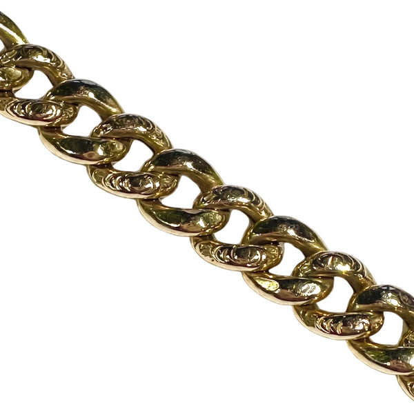 Bracelet Maillon Américain en Or Jaune 18k