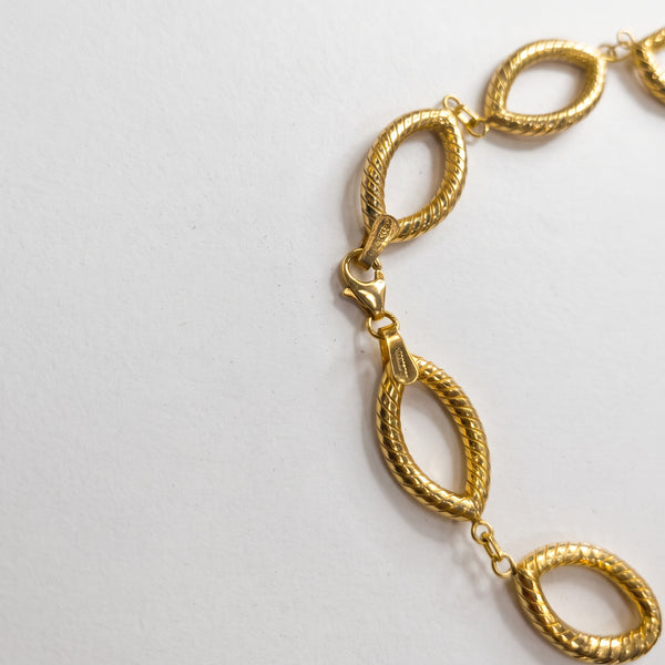 Bracelet Maillon Marquise en Or Jaune 18 K