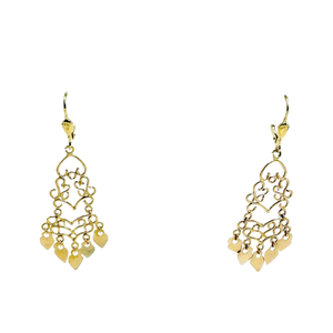 Boucles d'oreilles or pendantes