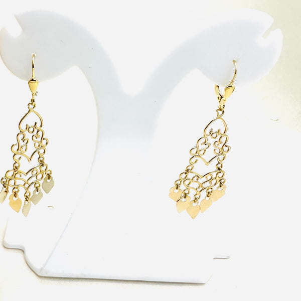 Boucles d'oreilles or pendantes