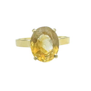 Bague Citrine en Or Jaune