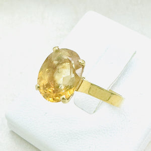 Bague Citrine en Or Jaune