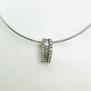 Collier Or Gris et Diamants