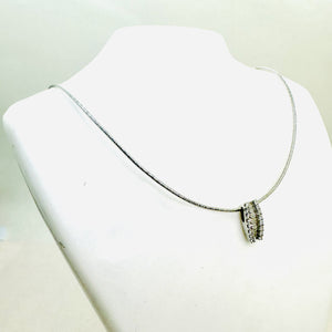 Collier Or Gris et Diamants