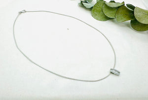 Collier Or Gris et Diamants