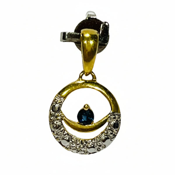 Pendentif Médaille en Or Jaune et Blanc 18K - 1.13G