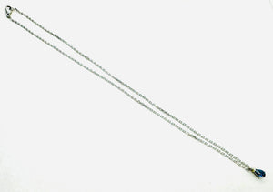 Collier Or Blanc avec Saphir de Ceylan