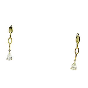 Boucles d'oreilles en or jaune avec oxydes