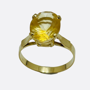 Bague Solitaire en Or Jaune 18K - Taille 52 - 2.28 G