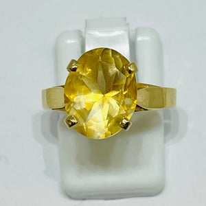 Bague Solitaire en Or Jaune 18K - Taille 52 - 2.28 G