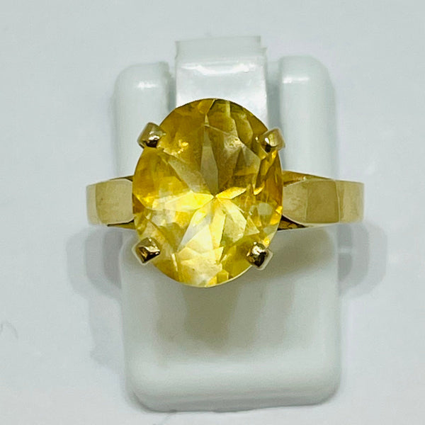 Bague Solitaire en Or Jaune 18K - Taille 52 - 2.28 G