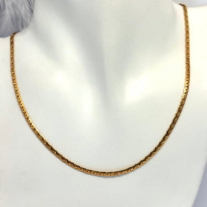 Collier Princesse Or Jaune 18 Carats Maille Haricot
