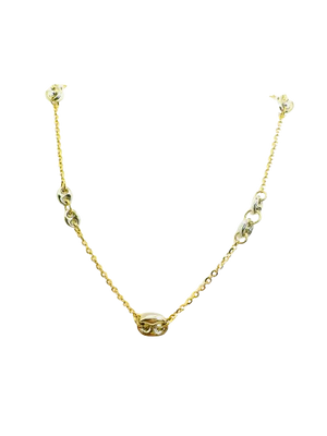 Collier Princesse en Or Jaune et Blanc 18 carats
