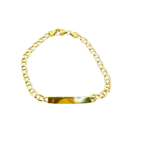 Bracelet Identité Or Jaune 18k Tête d'Aigle 20cm