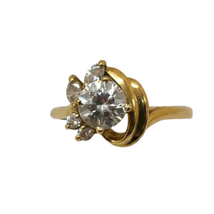 Bagues en Or Jaune avec Oxydes de Zircon 18K