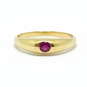 Chevalière en or jaune 18k - 1.22 G