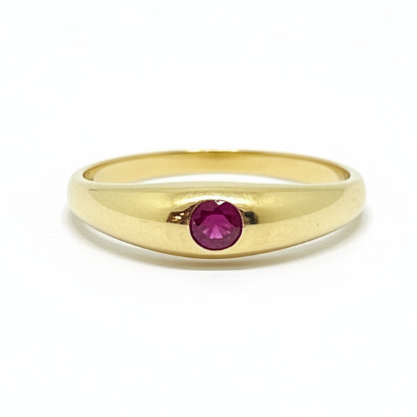 Chevalière en or jaune 18k - 1.22 G