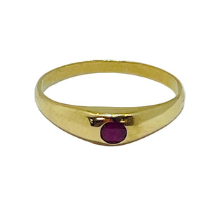 Chevalière en or jaune 18k - 1.22 G