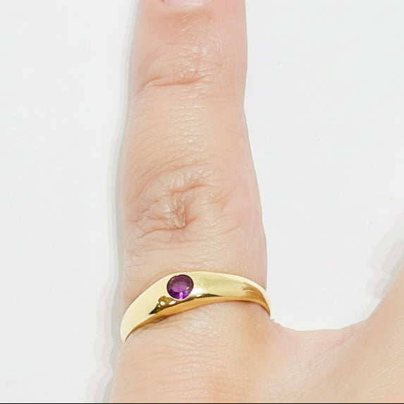Chevalière en or jaune 18k - Taille  49