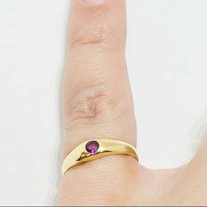 Chevalière en or jaune 18k - 1.22 G