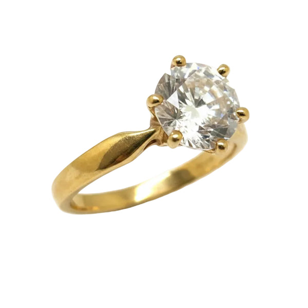 Bague Solitaire Or Jaune 750/1000 (18 Carats)