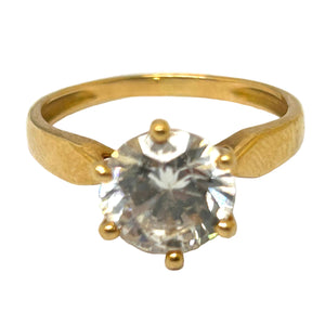 Bague Solitaire Or Jaune 750/1000 (18 Carats)