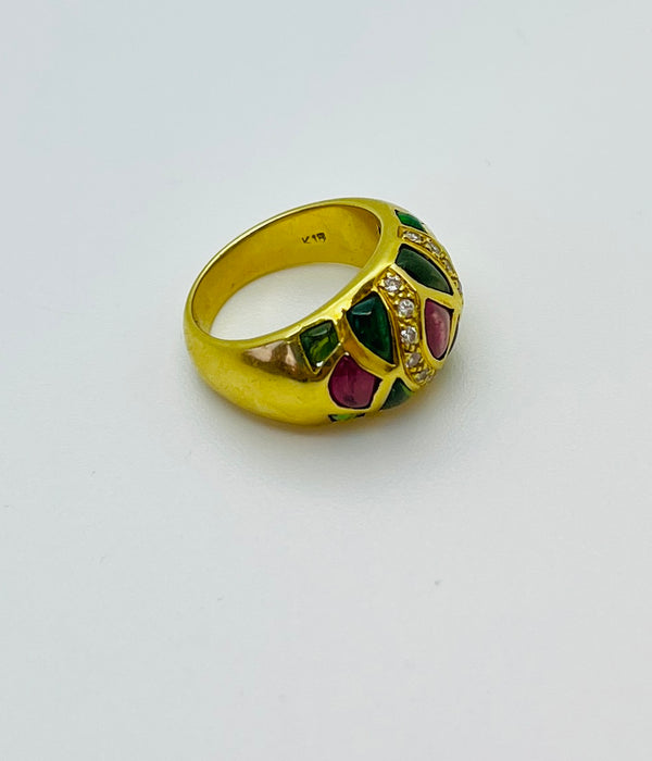 Bague Tourmaline et Diamants