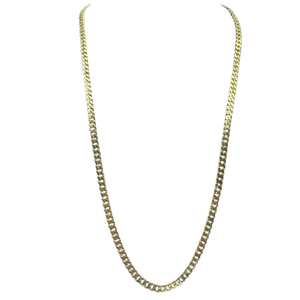Collier or jaune maille gourmette