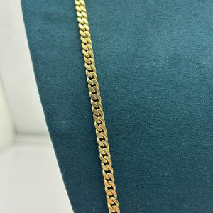Collier or jaune maille gourmette