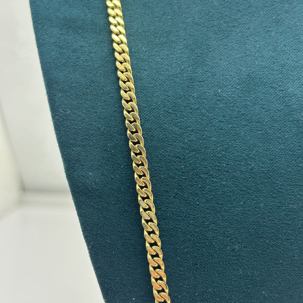 Collier or jaune maille gourmette