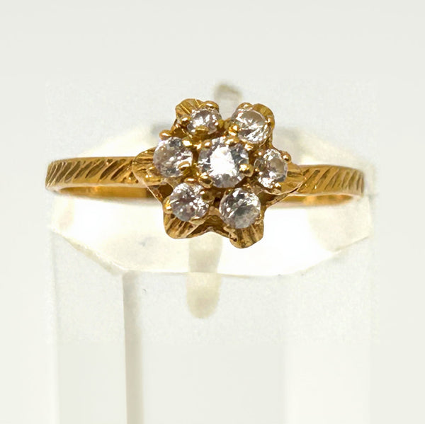 Bague Chou Or Jaune 18 Carats 7 Oxydes