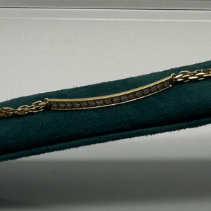 Bracelet Identité Or Jaune avec Diamants