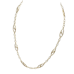 Collier or maille filigrane