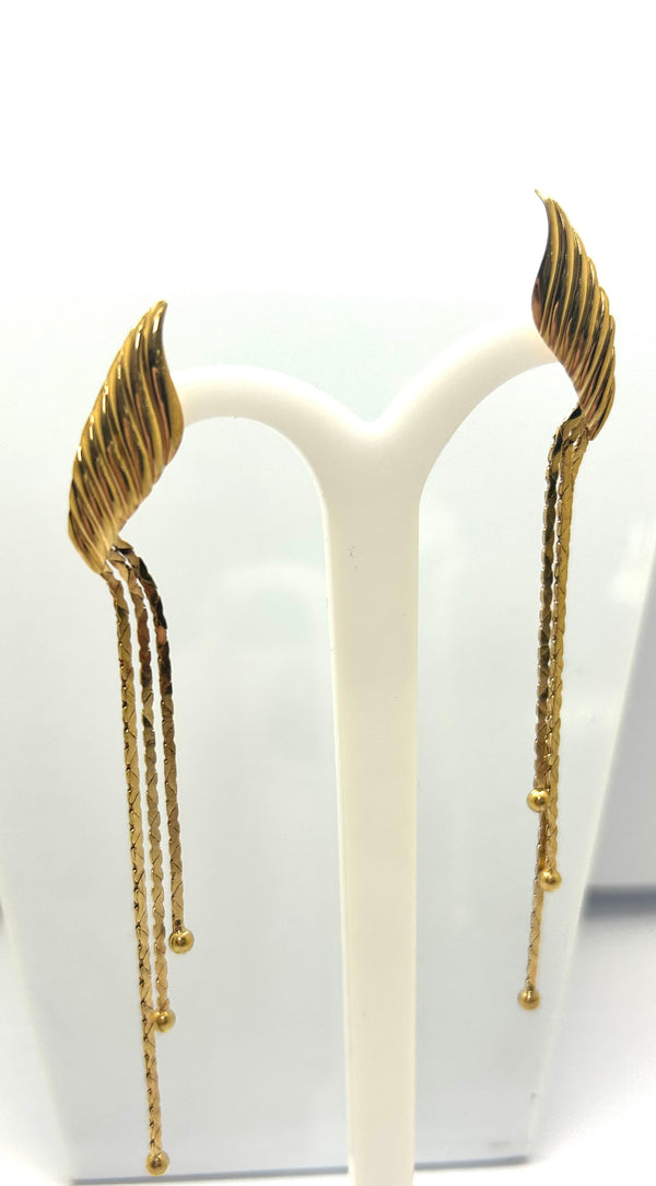 Boucles d'oreilles Pendantes en Or Jaune 18 Carat